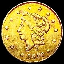 1870 Round California Gold Half Dollar LIGHTLY CIR