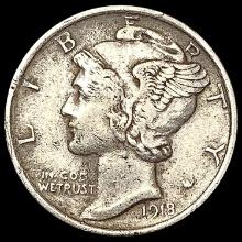 1918-D Mercury Dime NEARLY UNCIRCULATED