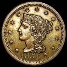 1854 Braided Hair Cent UNCIRCULATED