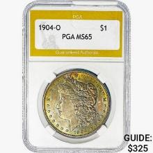 1904-O Morgan Silver Dollar PGA MS65
