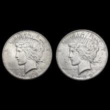 [2] 1925-S Peace SilveDollars CLOSELY UNCIRCULATED