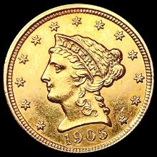 1905 $2.5 Gold Quarter Eagle UNCIRCULATED