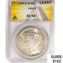 1926 Silver Peace Dollar ANACS AU58