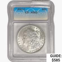 1890-O Morgan Silver Dollar ICG MS63