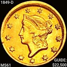 1849-D Rare Gold Dollar UNCIRCULATED