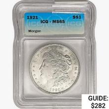 1921 Morgan Silver Dollar ICG MS65