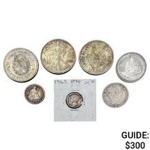 1854-1982 Assorted Silver Coin Lot [7 Coins]