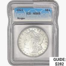 1921 Morgan Silver Dollar ICG MS65