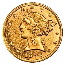 1894-O $5 Gold Half Eagle