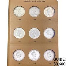 1988-2020 Silver Canada Maple Leaf Album [33 Coins