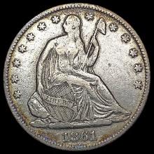 1861 Seated Liberty Half Dollar NEARLY UNCIRCULATE