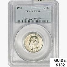 1951 Washington Silver Quarter PCGS PR66
