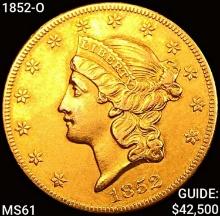 1852-O $20 Gold Double Eagle