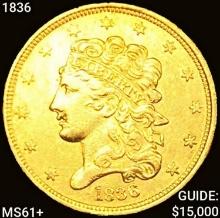 1836 $5 Gold Half Eagle