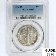 1943-D Walking Liberty Half Dollar PCGS MS65