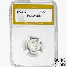 1926-S Mercury Silver Dime PGA AU58