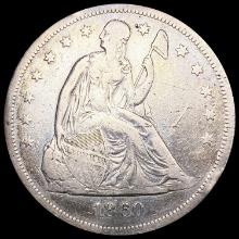 1860-O Seated Liberty Half Dollar LIGHTLY CIRCULAT