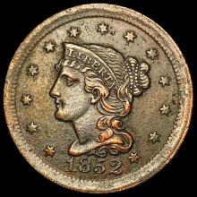 1852 Braided Hair Large Cent LIGHTLY CIRCULATED