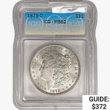 1879-O Morgan Silver Dollar ICG MS62