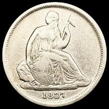 1837 No Stars Seated Liberty Dime LIGHTLY CIRCULAT