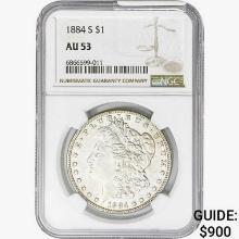 1884-S Morgan Silver Dollar NGC AU53