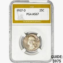 1937-D Washington Silver Quarter PGA MS67