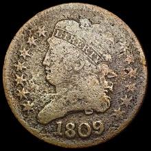 1809 Braided Hair Half Cent NICELY CIRCULATED