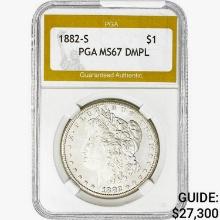 1882-S Morgan Silver Dollar PGA MS67 DMPL