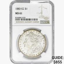 1885-CC Morgan Silver Dollar NGC MS61