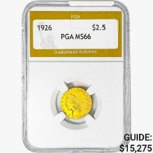 1926 $2.50 Gold Quarter Eagle PGA MS66