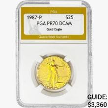 1987-P $25 1/2oz Gold Eagle PGA PR70 DCAM