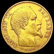 1859-A French Gold 20 Francs 0.1867oz CLOSELY UNCI