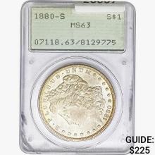 1880-S Morgan Silver Dollar PCGS MS63