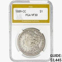 1889-CC Morgan Silver Dollar PGA VF30