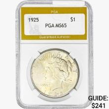 1925 Silver Peace Dollar PGA MS65