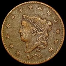 1828 Coronet Head Large Cent LIGHTLY CIRCULATED