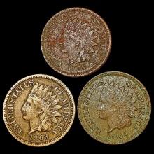 [3] Indian Head Cents [1859, 1863, 1864] HIGH GRADE