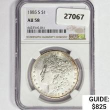 1885-S Morgan Silver Dollar NGC AU58