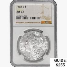 1882-S Morgan Silver Dollar NGC MS63