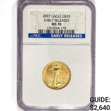 2007 $10 1/4oz. American Gold Eagle NGC MS70