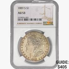 1889-S Morgan Silver Dollar NGC AU53