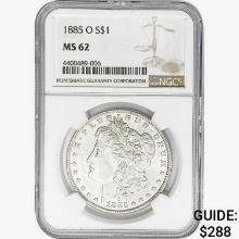[2] 1884/5-O Morgan Silver Dollar ANACS/NGC MS61/2