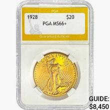 1928 $20 Gold Double Eagle PGA MS66+