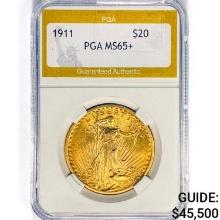 1911 $20 Gold Double Eagle PGA MS65+