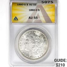 1880-O Morgan Silver Dollar ANACS AU55