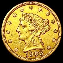 1903 $2.50 Gold Quarter Eagle CHOICE AU