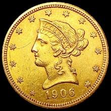 1906-D $10 Gold Eagle CHOICE AU