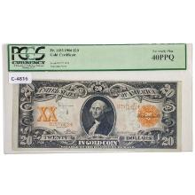 FR. 1183 1906 $20 TWENTY DOLLARS GOLD CERTIFICATE CURRENCY NOTE PCGS EXTREMELY FINE-40PPQ