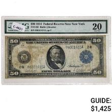 FR. 1030 1914 $50 FIFTY DOLLARS FRN FEDERAL RESERVE NOTE NEW YORK, NY PMG VERY FINE-20