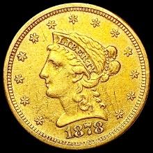 1878-S $2.50 Gold Quarter Eagle CLOSELY UNCIRCULATED